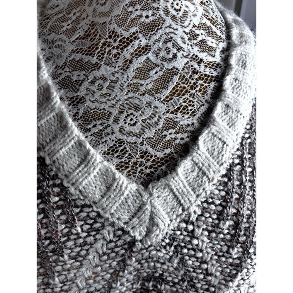 Angie Ombré Fringe Sweater‎ Women's Long Sleeves M Tribal  Southwest Chunky NWT - Picture 6 of 13